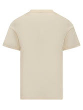 MONCLER - T-shirt with Logo Patch - Beige - LIDIASHOPPING® - Official Website