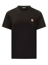 MONCLER - T-shirt with Logo Patch - Black - LIDIASHOPPING® - Official Website