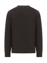 MONCLER - Felpa Girocollo con Logo Frontale - Nero - LIDIASHOPPING® - Official Website
