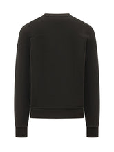 MONCLER - Felpa Girocollo con Patch - Nero - LIDIASHOPPING® - Official Website