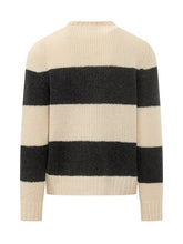 MONCLER - Striped Crew Neck Sweater - White - LIDIASHOPPING® - Official Website