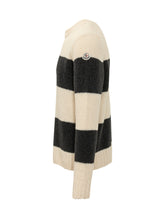 MONCLER - Striped Crew Neck Sweater - White - LIDIASHOPPING® - Official Website
