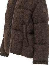 MONCLER - Giacca Cristallin Testurizzata con Cappuccio - Marrone - LIDIASHOPPING® - Official Website