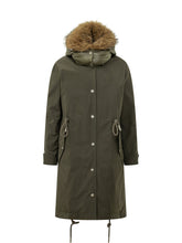 MONCLER - Parka Lungo Halicte con Cappuccio - Verde - LIDIASHOPPING® - Official Website