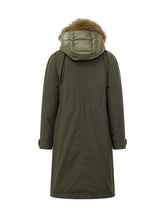 MONCLER - Parka Lungo Halicte con Cappuccio - Verde - LIDIASHOPPING® - Official Website