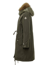 MONCLER - Parka Lungo Halicte con Cappuccio - Verde - LIDIASHOPPING® - Official Website