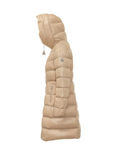 MONCLER - Cappotto Lungo Marusse con Trapuntatura Chevron - Beige - LIDIASHOPPING® - Official Website