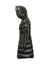 MONCLER - Marusse Long Coat with Chevron Quilting - Black - LIDIASHOPPING® - Official Website