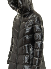 MONCLER - Marusse Long Coat with Chevron Quilting - Black - LIDIASHOPPING® - Official Website
