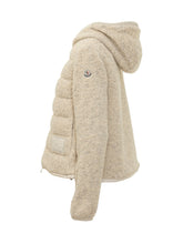 MONCLER - Zip Cardigan with Hood - Beige - LIDIASHOPPING® - Official Website
