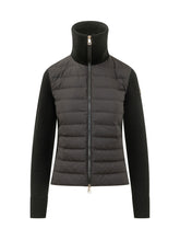 MONCLER - Cardigan con Fronte Trapuntato e Collo Alto - Nero - LIDIASHOPPING® - Official Website