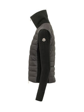 MONCLER - Cardigan con Fronte Trapuntato e Collo Alto - Nero - LIDIASHOPPING® - Official Website