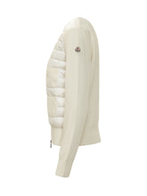 MONCLER - Cardigan con Pannello Trapuntato - Bianco - LIDIASHOPPING® - Official Website