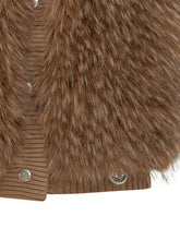 MONCLER - Cardigan Girocollo con Logo - Beige - LIDIASHOPPING® - Official Website
