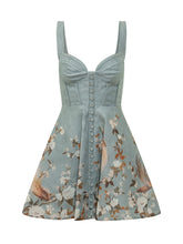 ZIMMERMANN - Abito Corto Ascent con Stampa Floreale - Blu - LIDIASHOPPING® - Official Website