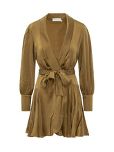 ZIMMERMANN - Abito Mini a Portafoglio - Verde - LIDIASHOPPING® - Official Website