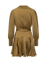 ZIMMERMANN - Abito Mini a Portafoglio - Verde - LIDIASHOPPING® - Official Website