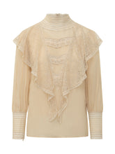 ZIMMERMANN - Blusa Momentum Waterfall con Pizzo e Volant - Giallo - LIDIASHOPPING® - Official Website