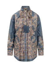 ZIMMERMANN - Valiant Shirt with Neck Bow - Multicolor - LIDIASHOPPING® - Official Website