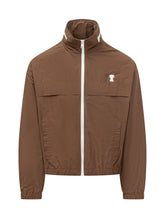 AMI ALEXANDRE MATTIUSSI - Giacca Ami Coeur con Zip - Marrone - LIDIASHOPPING® - Official Website