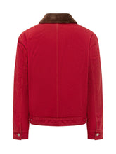 AMI ALEXANDRE MATTIUSSI - Crewneck Sweatshirt with Contrast Trim - Red - LIDIASHOPPING® - Official Website