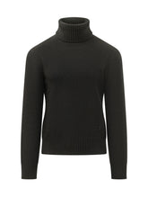 AMI ALEXANDRE MATTIUSSI - Turtleneck Sweater with Ribbed Edges - Black - LIDIASHOPPING® - Official Website