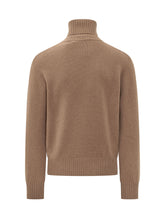 AMI ALEXANDRE MATTIUSSI - Maglia a Collo Alto - Marrone - LIDIASHOPPING® - Official Website