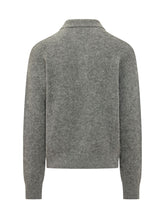 AMI ALEXANDRE MATTIUSSI - Polo Sweater with Short Button Placket - Grey - LIDIASHOPPING® - Official Website