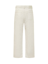 AMI ALEXANDRE MATTIUSSI - Jeans Large Fit a Gamba Ampia - Bianco - LIDIASHOPPING® - Official Website