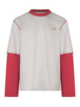 AMI ALEXANDRE MATTIUSSI - T-shirt a Strati con Maniche Lunghe - Grigio - LIDIASHOPPING® - Official Website