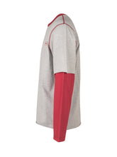 AMI ALEXANDRE MATTIUSSI - T-shirt a Strati con Maniche Lunghe - Grigio - LIDIASHOPPING® - Official Website