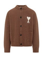 AMI ALEXANDRE MATTIUSSI - Polo a Maniche Lunghe con Chiusura a Bottoni - Marrone - LIDIASHOPPING® - Official Website