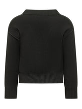 AMI ALEXANDRE MATTIUSSI - Cardigan Corto con Scollo a V - Nero - LIDIASHOPPING® - Official Website