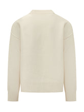 AMI ALEXANDRE MATTIUSSI - Maglia Girocollo con Motivo Cuore - Bianco - LIDIASHOPPING® - Official Website