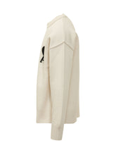 AMI ALEXANDRE MATTIUSSI - Maglia Girocollo con Motivo Cuore - Bianco - LIDIASHOPPING® - Official Website