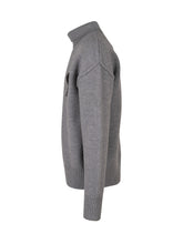 AMI ALEXANDRE MATTIUSSI - High Neck Sweater with Heart Logo - Grey - LIDIASHOPPING® - Official Website