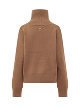 AMI ALEXANDRE MATTIUSSI - Maglia con Collo Alto Abbottonato - Marrone - LIDIASHOPPING® - Official Website