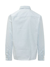 AMI ALEXANDRE MATTIUSSI - Striped Shirt with Button Down Collar - Blue - LIDIASHOPPING® - Official Website