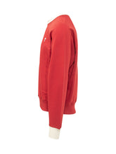 AMI ALEXANDRE MATTIUSSI - Crewneck Sweatshirt with Contrast Edges - Red - LIDIASHOPPING® - Official Website