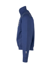 AMI ALEXANDRE MATTIUSSI - Felpa con Collo Alto E Zip - Blu - LIDIASHOPPING® - Official Website