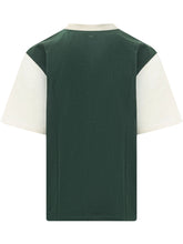 AMI ALEXANDRE MATTIUSSI - T-shirt con Scritta Applicata - Verde - LIDIASHOPPING® - Official Website