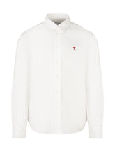 AMI ALEXANDRE MATTIUSSI - Camicia con Logo a Cuore - Bianco - LIDIASHOPPING® - Official Website