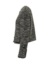 AMI ALEXANDRE MATTIUSSI - Cardigan Girocollo con Logo sul Petto - Nero - LIDIASHOPPING® - Official Website