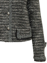 AMI ALEXANDRE MATTIUSSI - Cardigan Girocollo con Logo sul Petto - Nero - LIDIASHOPPING® - Official Website