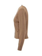 AMI ALEXANDRE MATTIUSSI - Cardigan Girocollo con Bottoni - Marrone - LIDIASHOPPING® - Official Website