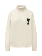 AMI ALEXANDRE MATTIUSSI - Maglia con Collo Alto e Logo - Bianco - LIDIASHOPPING® - Official Website