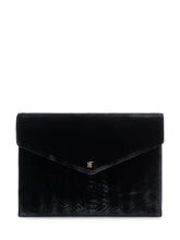 ELISABETTA FRANCHI - Pochette a Busta con Patta - Nero - LIDIASHOPPING® - Official Website