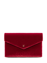 ELISABETTA FRANCHI - Pochette con Patta a Punta - Rosso - LIDIASHOPPING® - Official Website