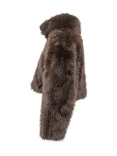ROTATE - Cropped Jacket with Wide Collar - Brown - LIDIASHOPPING® - Official Website