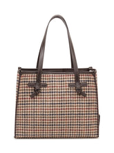 GIANNI CHIARINI - Marcella Check Bag with Long Handles - Brown - LIDIASHOPPING® - Official Website
